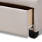 Baxton Studio Netti Beige Upholstered 2-Drawer King Size Platform Storage Bed 161-10222 - alternate 5